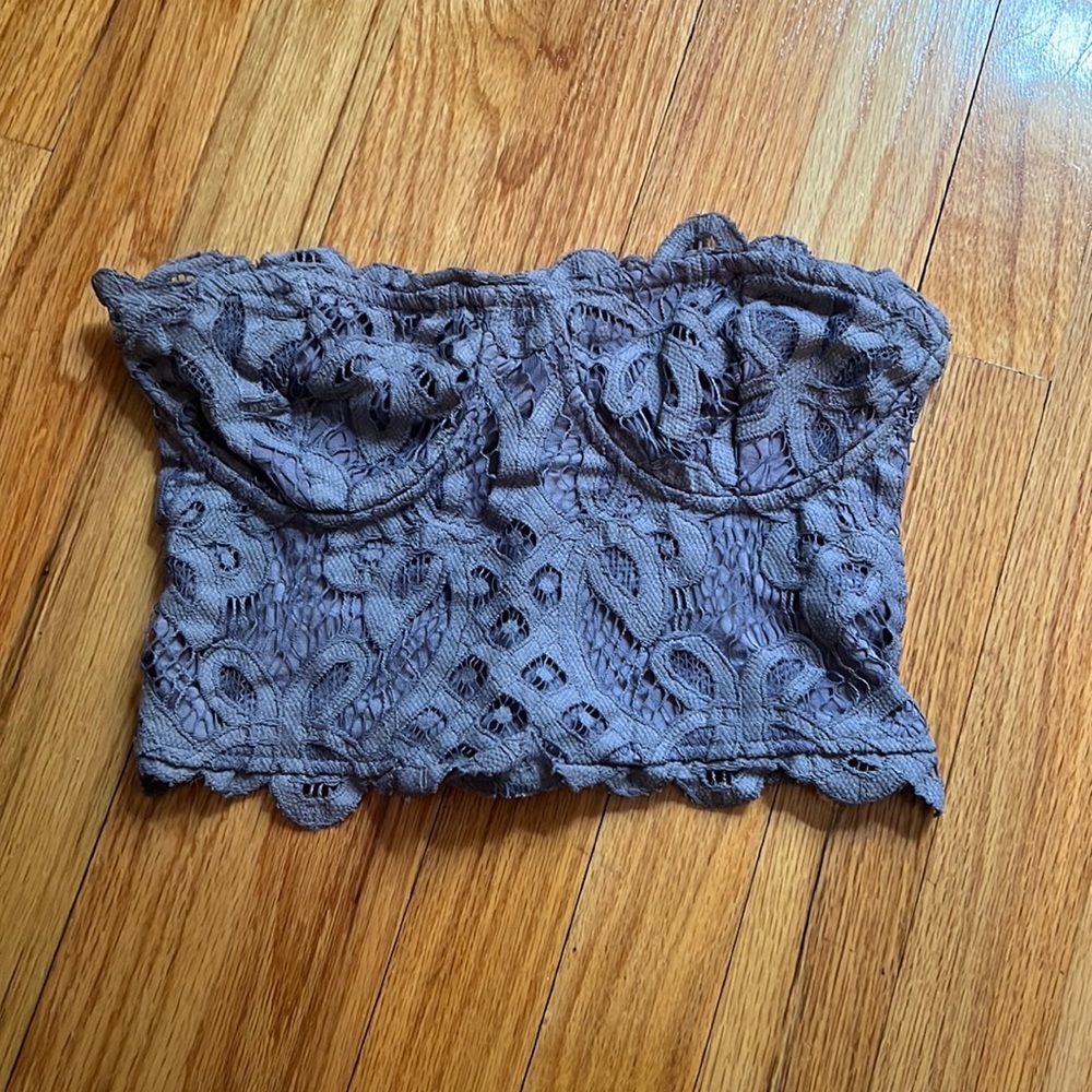 Free People Lavender Lace Tube Top